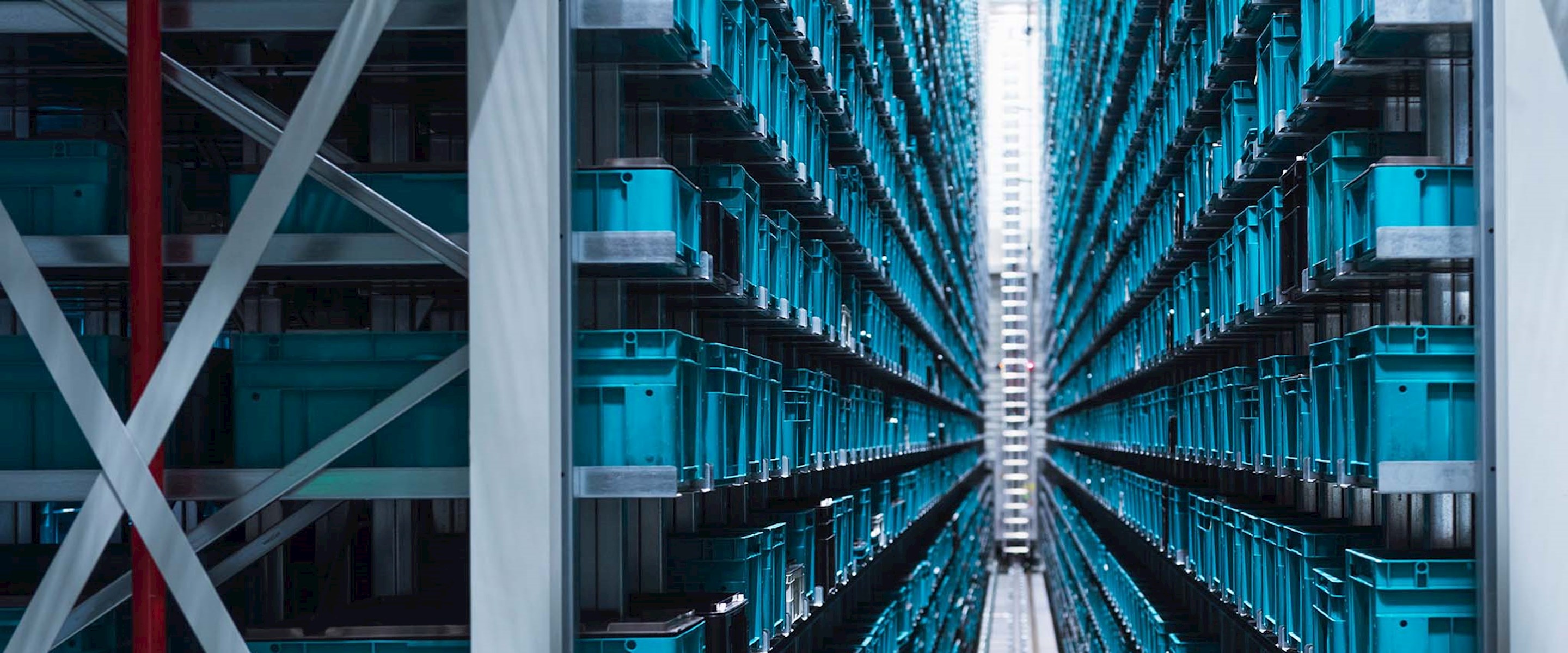 Warehouse shelves